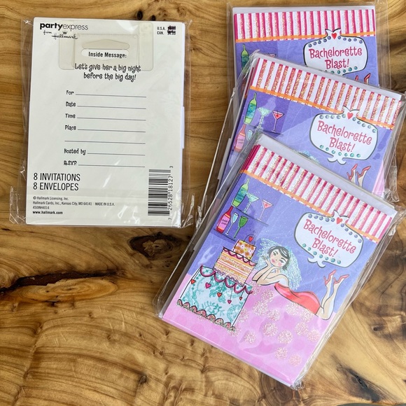 Bachelorette Party Invitation Cards 4"Wx5"T - Picture 4 of 4